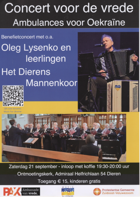 Benefietconcert 21 september 2024